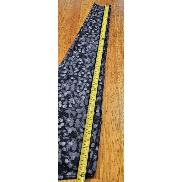 Athleta Leggings Womens Black Gray Chaturanga Mid Rise Gym Pull On Size L - Picture 10 of 11